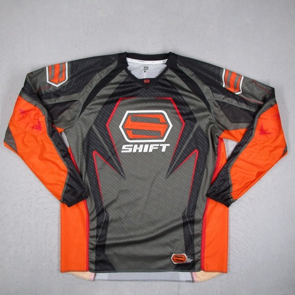 Shift Other - Shift Racing Motocross Jersey Mens XL Orange Black Grey Long Sleeve 02045